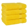 Bekos Premium 100% Turkish Cotton 4-Piece Bath Towel Set - Yellow - Image 5