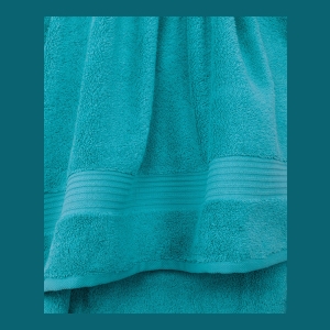 Bekos Premium 100% Turkish Cotton 4-Piece Bath Towel Set - Aqua Blue - Image 4