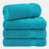 Bekos Premium 100% Turkish Cotton 4-Piece Bath Towel Set - Aqua Blue