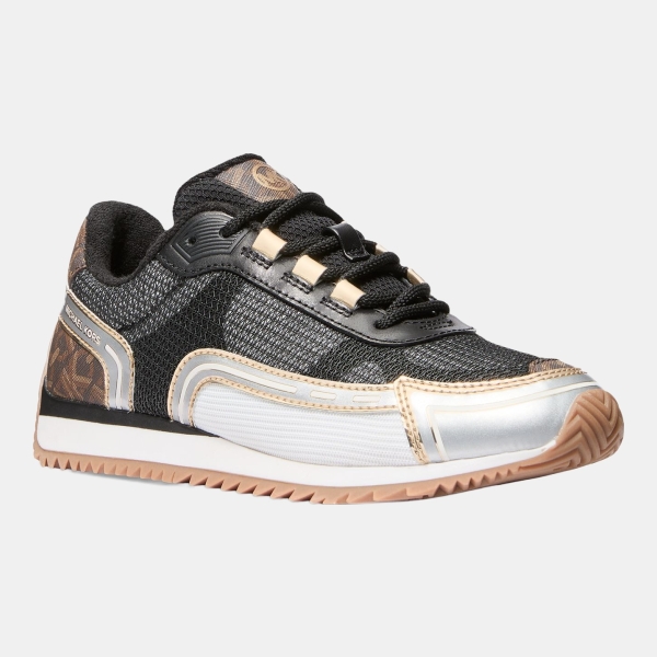 Michael Kors Women's Byrdie Lace-Up Sneakers - Brown Multi Mesh