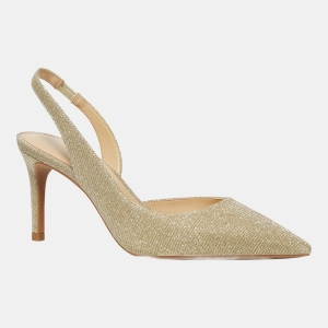 Michael Kors Women's Alina Flex Slingback Pumps - Pale Gold Glitter