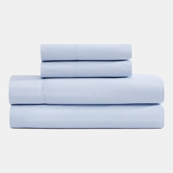 Tommy Hilfiger Solid 200-Thread Count Cotton Percale 3-Pc. Sheet Set, Twin - Blue