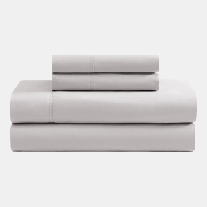 Tommy Hilfiger Solid 200-Thread Count Cotton Percale 3-Pc. Sheet Set, Twin - Rocky Gray