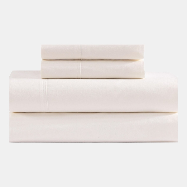 Tommy Hilfiger Solid 200-Thread Count Cotton Percale 3-Pc. Sheet Set, Twin - Ivory