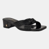 Tommy Hilfiger Women's Philie Knotted Crisscross Block Heel Sandals - Black Patent