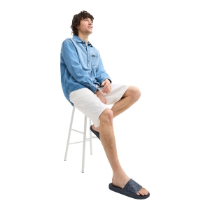Coach Men's Signature Coated Canvas Pool Slide - Denim - Image 4
