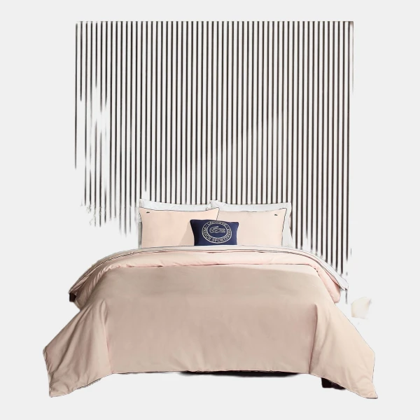 Lacoste Tiebreak Cotton 2-Pc. Duvet Cover Set, Twin - Pink
