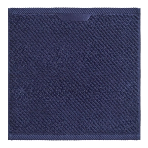 Diagonal Ribbed Cotton 4-Pc. Bath Towel Set - Navy - Image 7