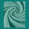 Diagonal Ribbed Cotton 4-Pc. Bath Towel Set - Turquoise - Image 9