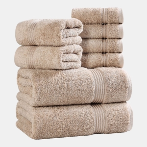 Egyptian Cotton Bath Towel, Set of 2 - Taupe