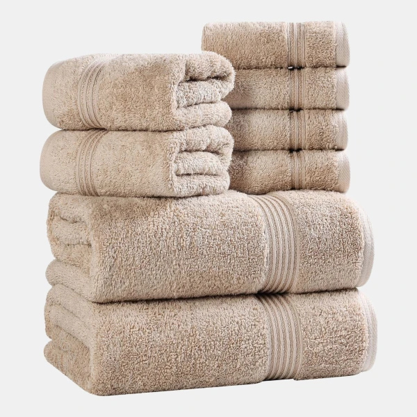 Egyptian Cotton Bath Towel, Set of 2 - Taupe