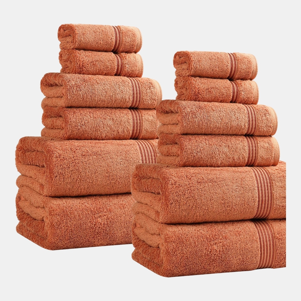 Egyptian Cotton Bath Towel, Set of 2 - Caramel