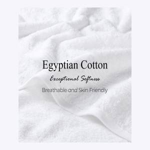 Egyptian Cotton Bath Towel, Set of 2 - White - Image 3