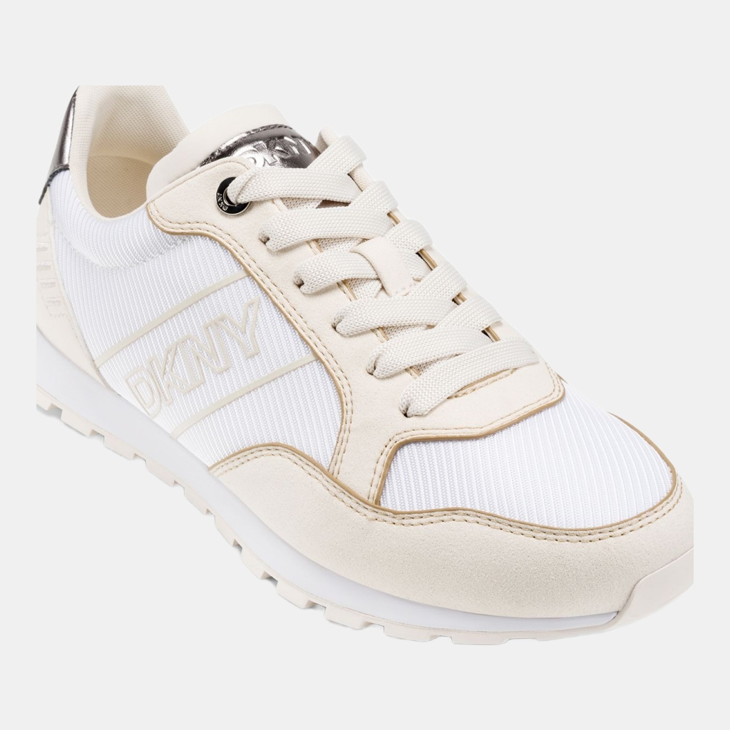 DKNY Women's Falina Lace-Up Sneakers - White/Coconut