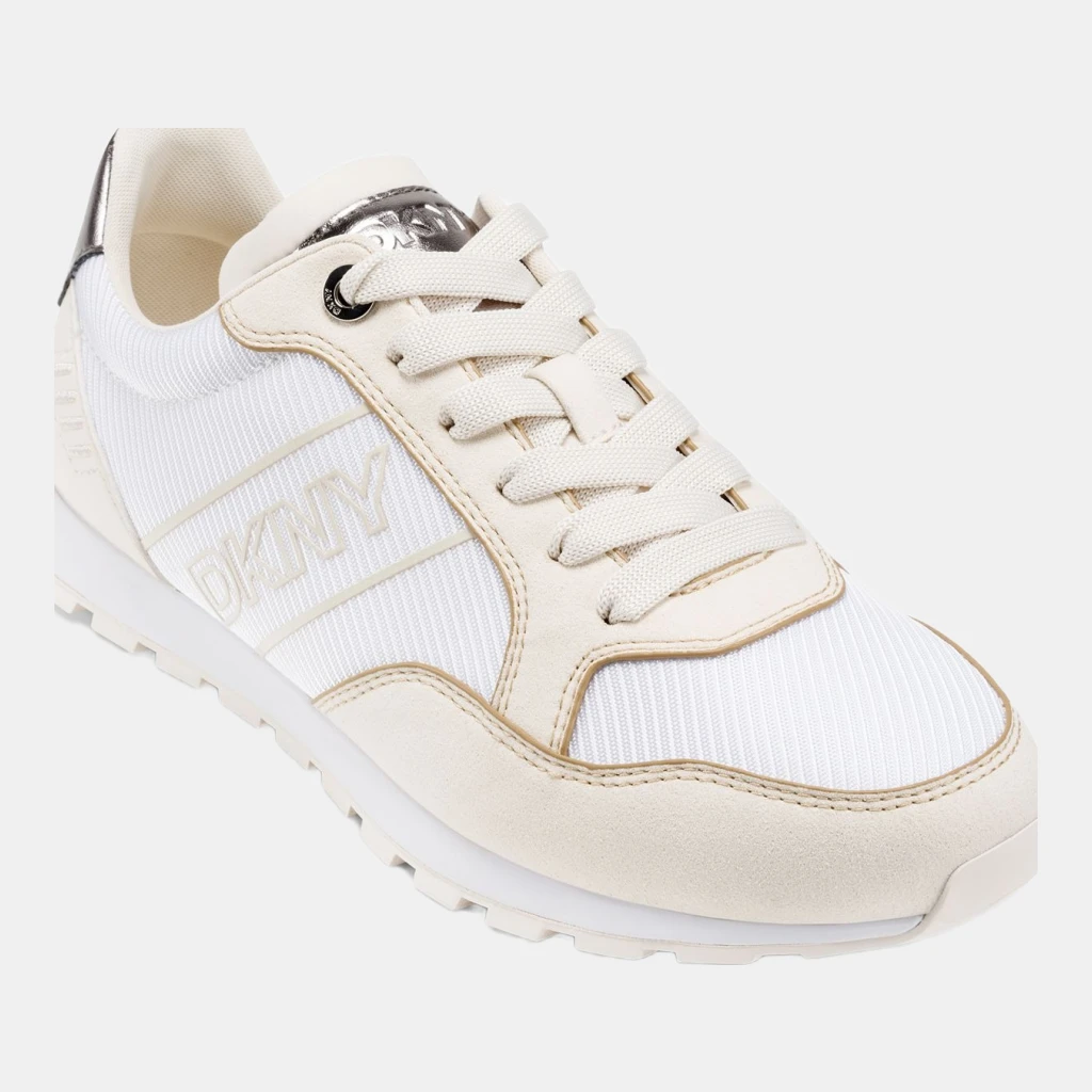 DKNY Women's Falina Lace-Up Sneakers - White/Coconut