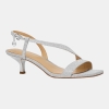 Michael Kors Women's Jaida Kitten Dress Sandals - Silver Metallic
