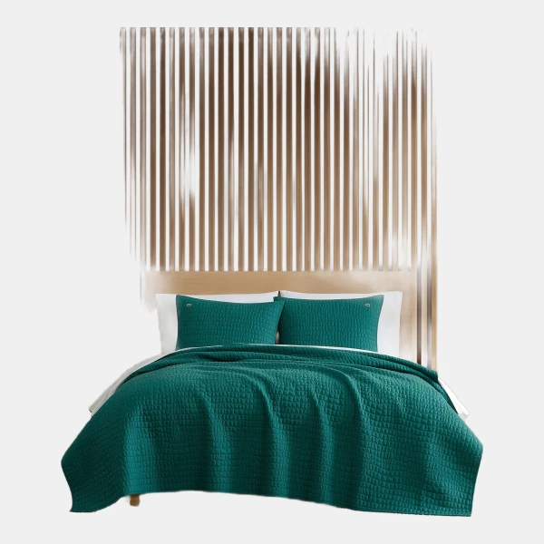 Lacoste Croc Scale Cotton 2-Pc. Quilt Set, Twin - Green