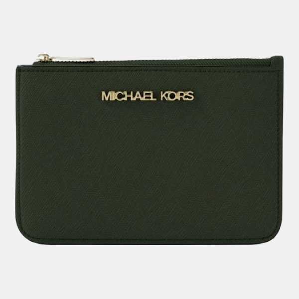 Michael Kors Outlet Jet Set Travel Small Saffiano Leather Coin Pouch - MOSS