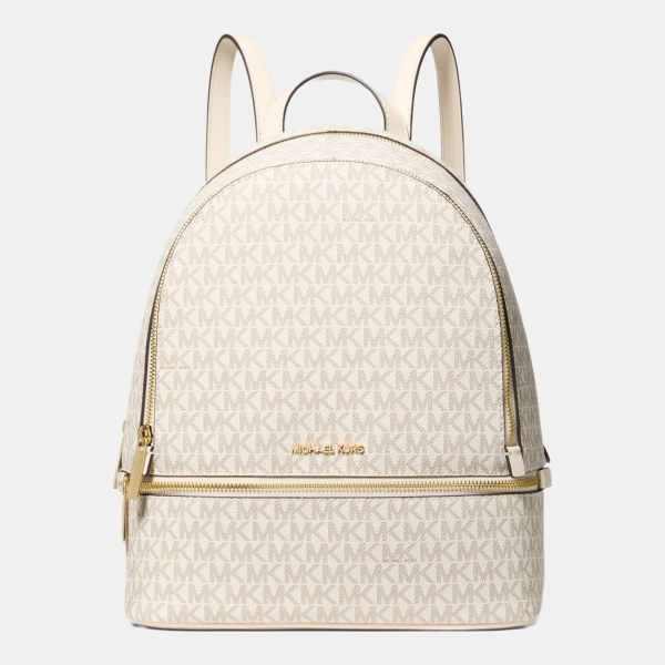 Michael Kors Outlet Rhea Medium Signature Logo Backpack
