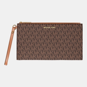 Michael Kors Outlet Jet Set Large Signature Logo Wristlet