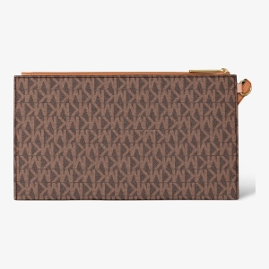 Michael Kors Outlet Jet Set Large Signature Logo Wristlet - Image 4