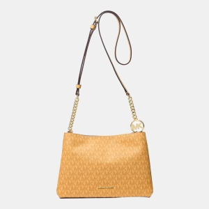 Michael Kors Outlet Christina Small Signature Logo Crossbody Bag