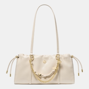 Michael Kors Outlet Matilda Small Cinched Shoulder Bag - LT CREAM