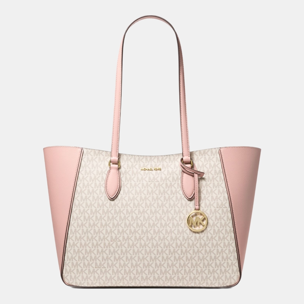 Michael Kors Outlet Jet Set Travel Large Signature Logo 3-in-1 Tote Bag - PWD BLSH MLT