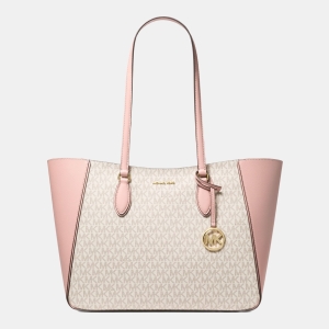 Michael Kors Outlet Jet Set Travel Large Signature Logo 3-in-1 Tote Bag - PWD BLSH MLT