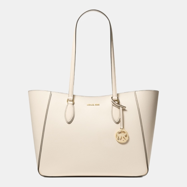 Michael Kors Outlet Jet Set Travel Large Signature Logo 3-in-1 Tote Bag - LT CREAM