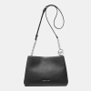 Michael Kors Outlet Christina Small Pebbled Leather Crossbody Bag - BLACK