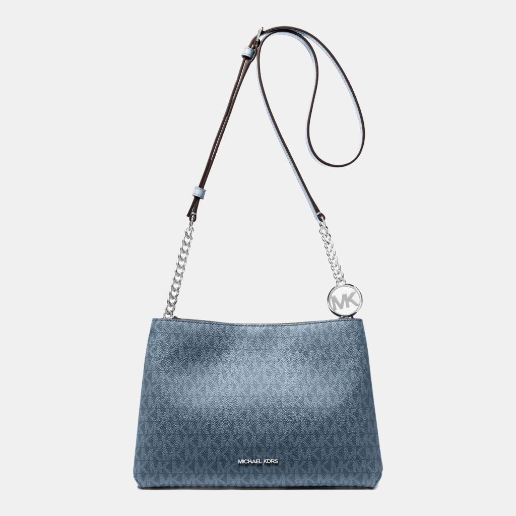 Michael Kors Outlet Christina Small Signature Logo Crossbody Bag
