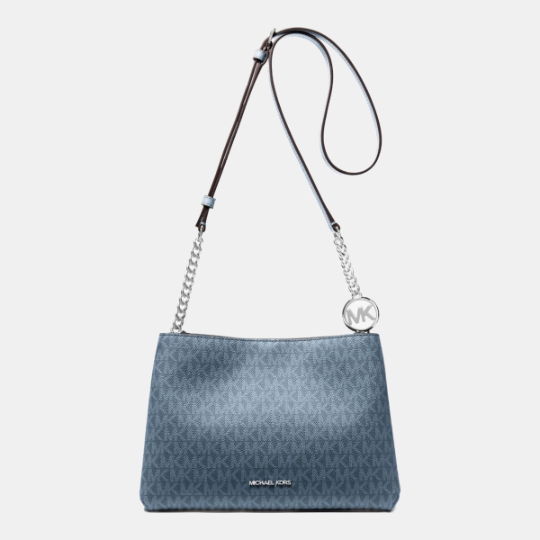 Michael Kors Outlet Christina Small Signature Logo Crossbody Bag
