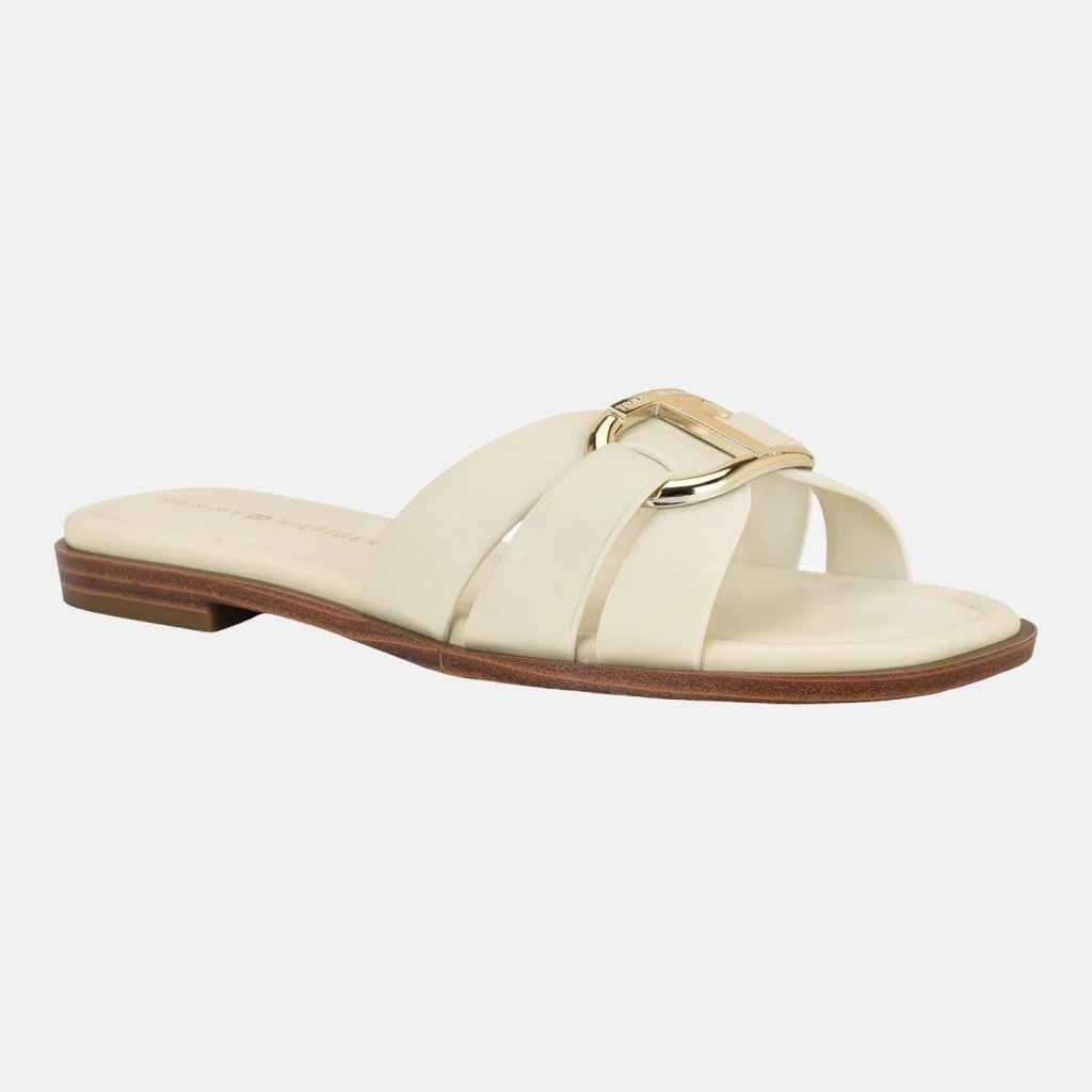 Tommy Hilfiger Women's Terrai Flat Slide Sandals - Chic Cream