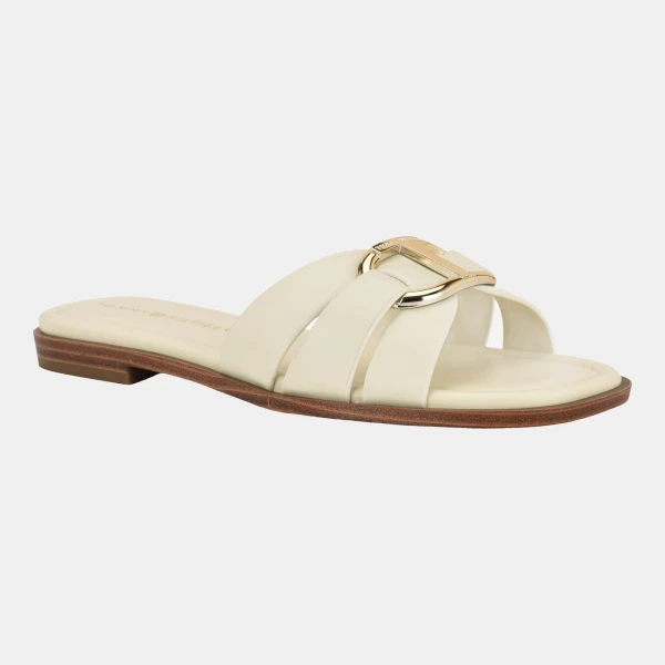 Tommy Hilfiger Women's Terrai Flat Slide Sandals - Chic Cream
