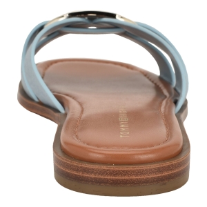 Tommy Hilfiger Women's Terrai Flat Slide Sandals - Light Blue Denim - Image 4