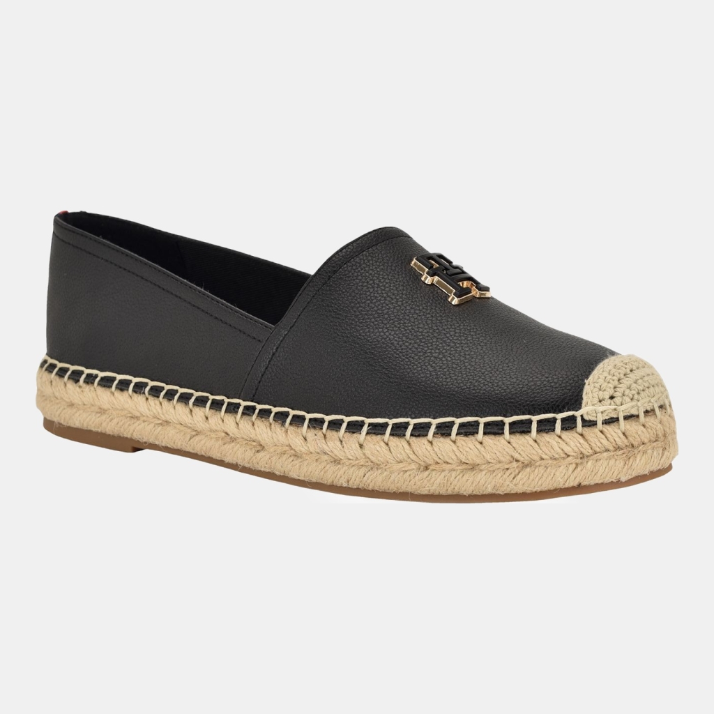 Tommy Hilfiger Women's Palmz Flat Slip-On Espadrille - Black