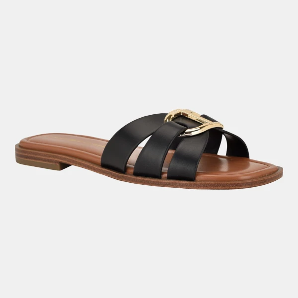 Tommy Hilfiger Women's Terrai Flat Slide Sandals - Black