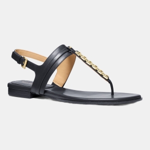 Michael Kors Women's Marcia Thong Buckle Sandals - Dress Blues Leather