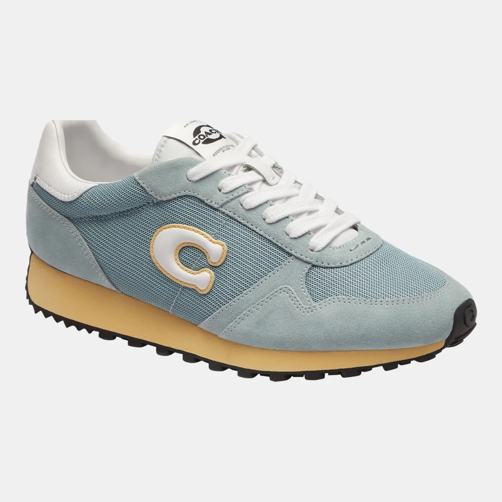 Coach Women's Retro Essential Lace-Up Runner Sneakers - Sea Mist/Optic White