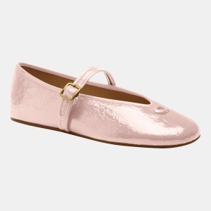 Coach Women's Sculpted C Soft Mary Jane Flats - Candy Pink Patent Leather
