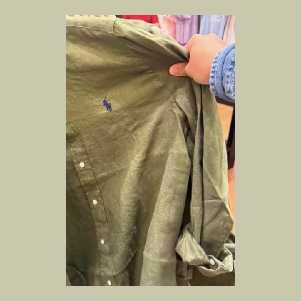 Ralph Lauren Button-Up Shirt - Olive Green - Size XL