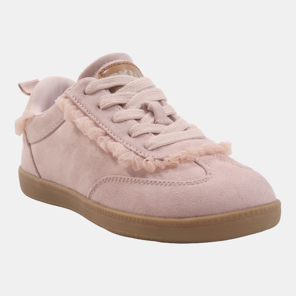 DKNY Girls' Ruffle Detail Lace-Up Sneakers
