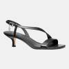 Michael Kors Women's Jaida Kitten Dress Sandals - Black Leather