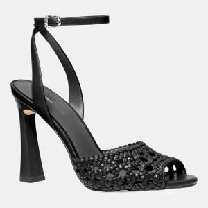 Michael Kors Women's Rosie Peep Toe High Sandals - Black Woven