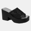 DKNY Women's Multan Platform Dress Sandals - Black Woven