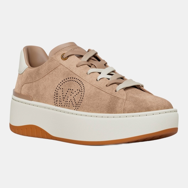 Michael Kors Women's Dottie Logo Lace-Up Platform Sneakers - Khaki Suede
