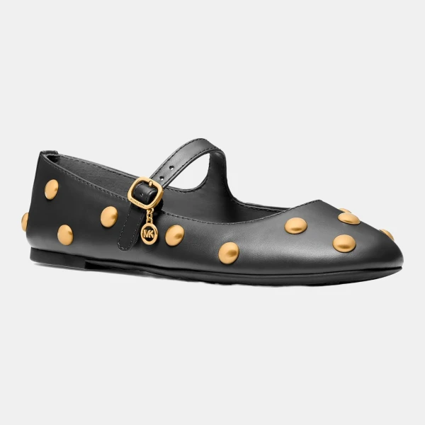 Michael Kors Women's Nellie Flex Mary Jane Flats - Black Leather
