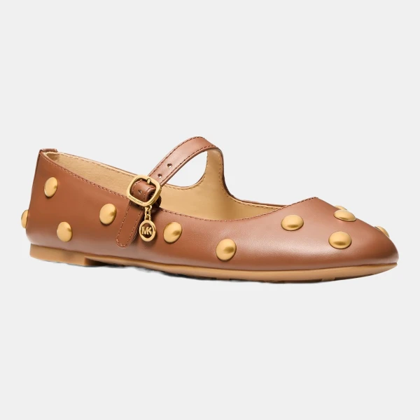 Michael Kors Women's Nellie Flex Mary Jane Flats - Luggage Leather