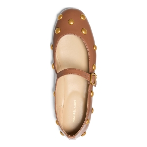 Michael Kors Women's Nellie Flex Mary Jane Flats - Luggage Leather - Image 4